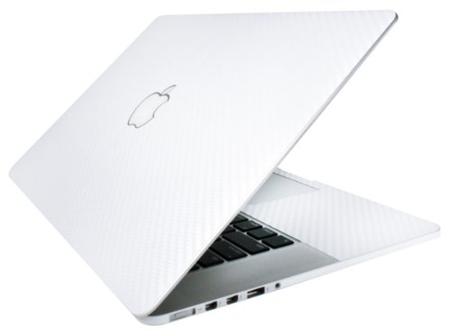 Оплётка корпуса с текстурой угле-волокна Carbon Fiber Armor Full Body (White) для MacBook Pro 13"