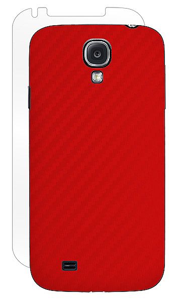 Оплётка корпуса с текстурой угле-волокна Carbon Fiber Armor Full Body (Red) для Samsung Galaxy S 4