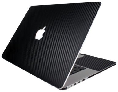 Оплётка корпуса с текстурой угле-волокна Carbon Fiber Armor Full Body (Black) для MacBook Pro 13"