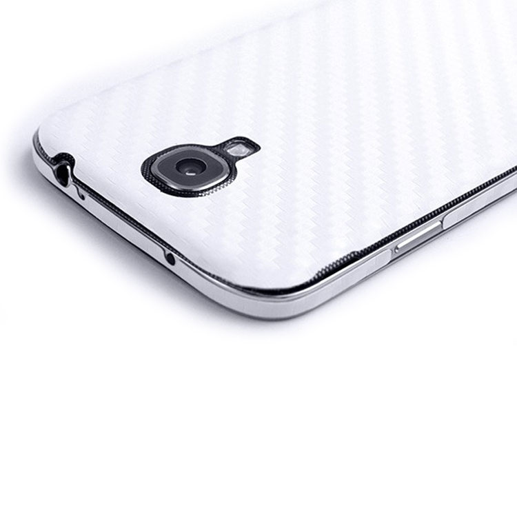 Оплётка корпуса с текстурой угле-волокна Carbon Fiber Armor Full Body (White) для Samsung Galaxy S 4