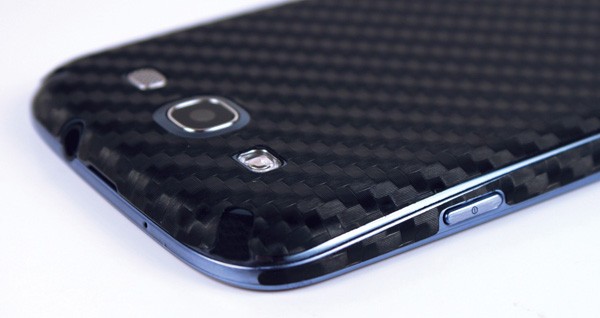Оплётка корпуса с текстурой угле-волокна Carbon Fiber Armor Full Body (Black) для Samsung Galaxy S 3